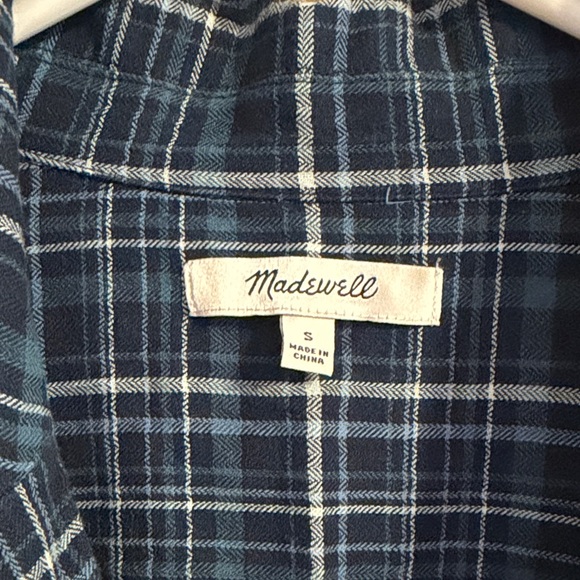 Madewell Navy Checkered Shirt - Picture 4 of 8
